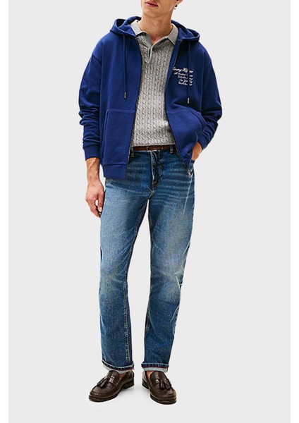 % 100 Pamuk Relaxed Fit Kapüşonlu Logolu Sweat Erkek Sweat MW0MW39683 C7G fiyatları