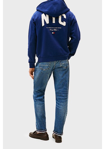 % 100 Pamuk Relaxed Fit Kapüşonlu Logolu Sweat Erkek Sweat MW0MW39683 C7G modelleri