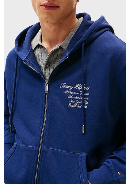 % 100 Pamuk Relaxed Fit Kapüşonlu Logolu Sweat Erkek Sweat MW0MW39683 C7G fırsatları