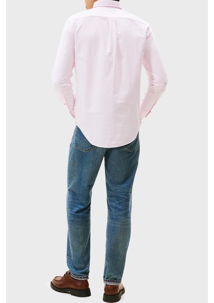 % 100 Pamuk Regular Fit Çizgili Gömlek Erkek Gömlek MW0MW36238 0d2 modelleri