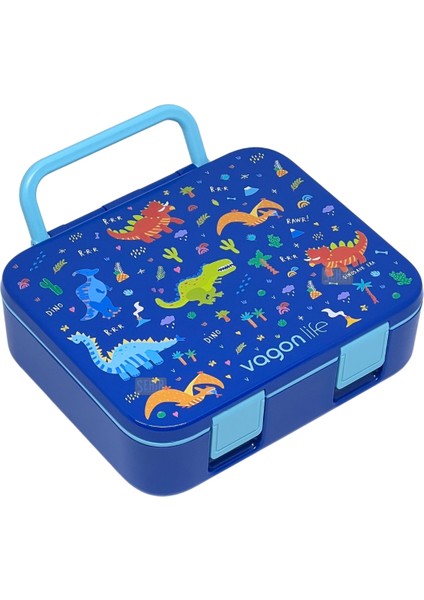 Bento 1000ML Lunchbox Yeni Koleksiyon Tek Katlı 3 Bölmeli Abs Plastik Çocuk Sefer Tası Yemek Kutusu