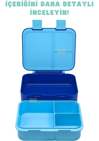 Bento 1000ML Lunchbox Yeni Koleksiyon Tek Katlı 3 Bölmeli Abs Plastik Çocuk Sefer Tası Yemek Kutusu fırsatları