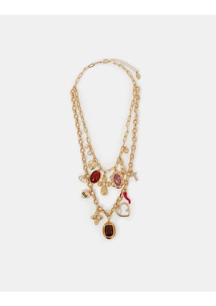 Charmlı Kolye Bordo fiyatları