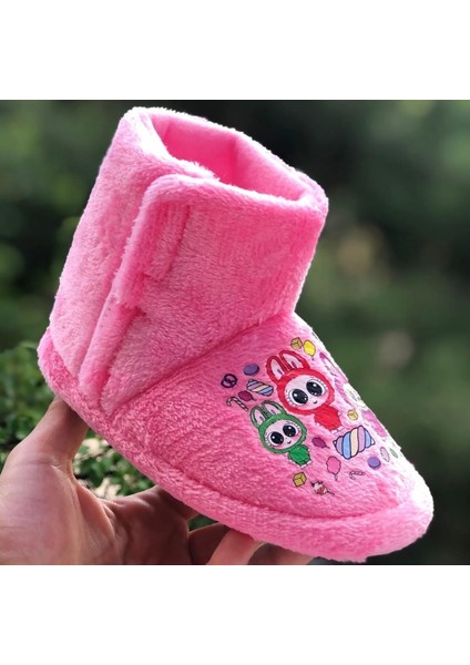 Kız Çocuk Cırtlı Panduf Labubu Panduf Kaydırmaz Taban Anaokulu Kreş Ev Ayakkabısı modelleri