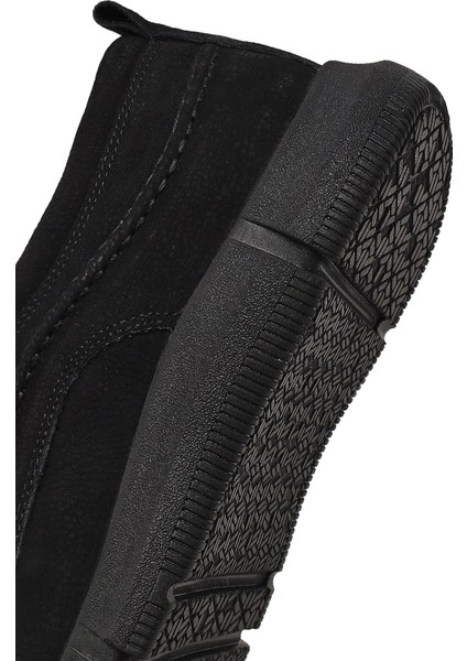 Erkek Siyah Bağcıklı Nubuk Deri Casual Ayakkabı 25WFD7101V3