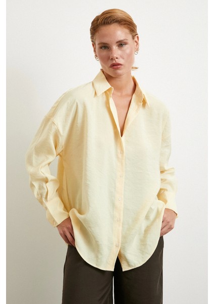 Basic Modal Gömlek Sarı