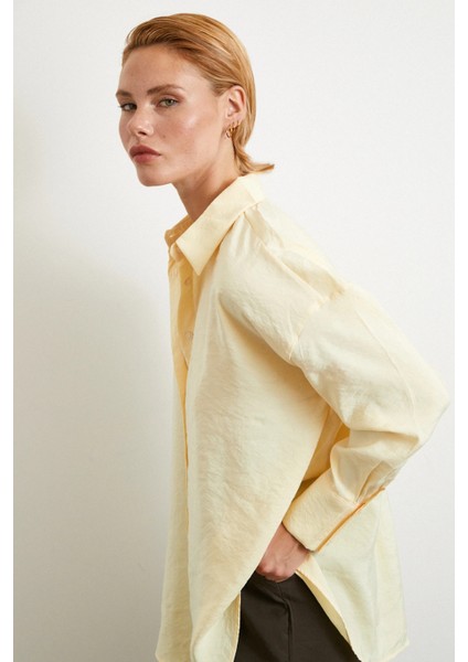 Basic Modal Gömlek Sarı fırsatları