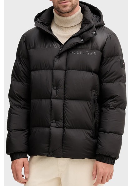 Kapitoneli Su Itici Regular Fit Şişme Mont Erkek Mont MW0MW40613 Bds