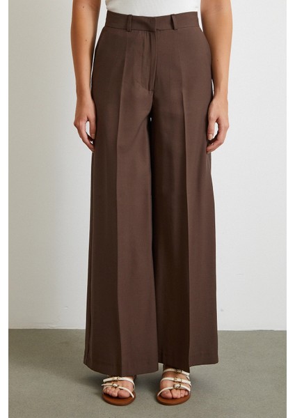 Geniş Paça Palazzo Pantolon Kahve indirimleri
