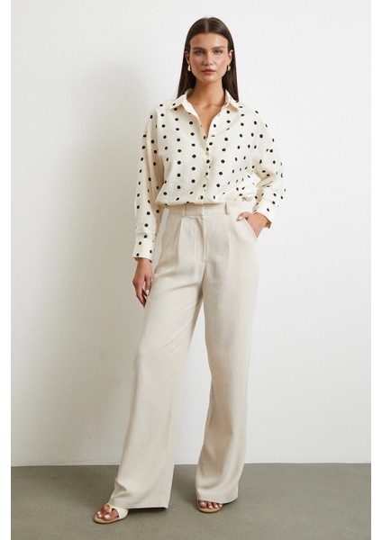 Puantiyeli Oversize Gömlek Siyah fiyatları