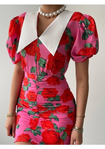 Perast Çiçek Detaylı Elbise fırsatları