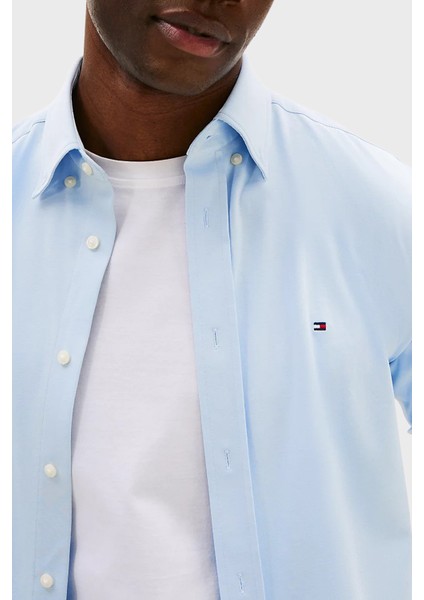 Pamuklu Regular Fit Düğmeli Yaka Uzun Kollu Gömlek Erkek Gömlek MW0MW39418 C1O modelleri