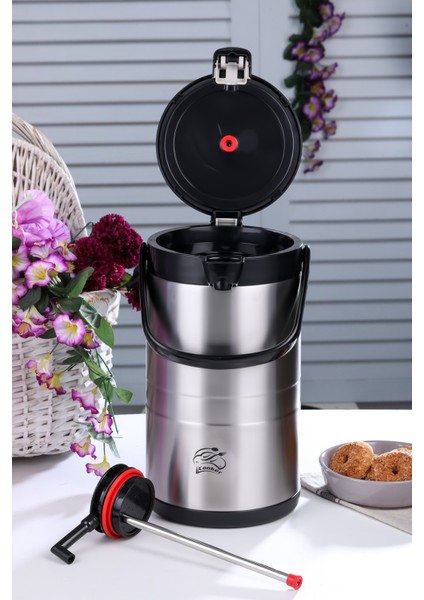 3.5 Litre Çift Kat Paslanmaz Çelik Termos(Ev, Iş Yeri, Restoran, Otel, Piknik ve Organizasyonlar) modelleri