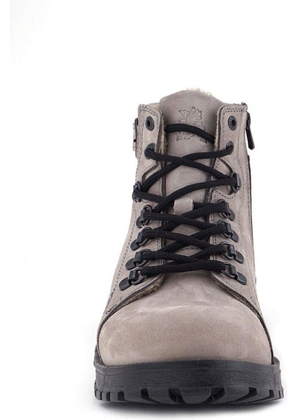 Griffon Hakiki Deri Açık Gri Bağcıklı Fermuarlı Bot modelleri