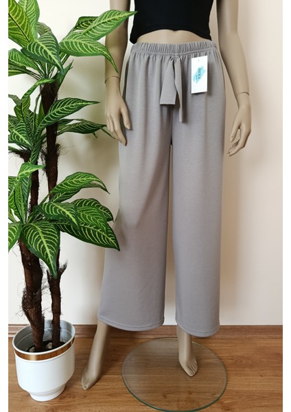 Kadın Yumuşak Dokulu Geniş Paça Pantolon indirimleri