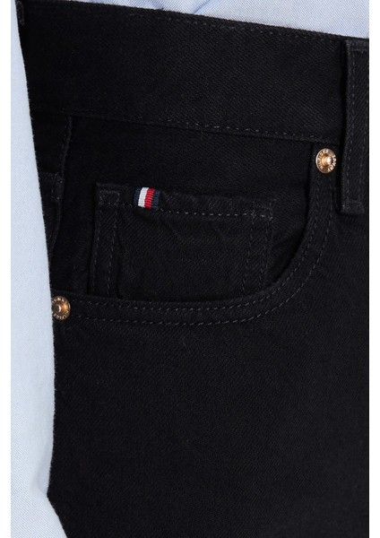 % 100 Pamuk Wide Leg Yüksek Bel Geniş Paça Jeans Bayan Kot Pantolon WW0WW48254 1by indirimleri