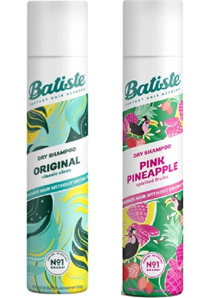 Kuru Şampuan Original 200 ml + Pink Pineapple 200 ml 2’li Hacim ve Ferahlık Seti
