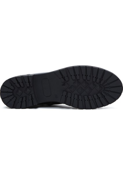 Kadın Siyah Fermuarlı Deri Postal Bot 25WFD410718 indirimleri