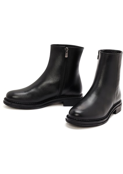 Kadın Siyah Fermuarlı Deri Bot 25WFD410618 modelleri