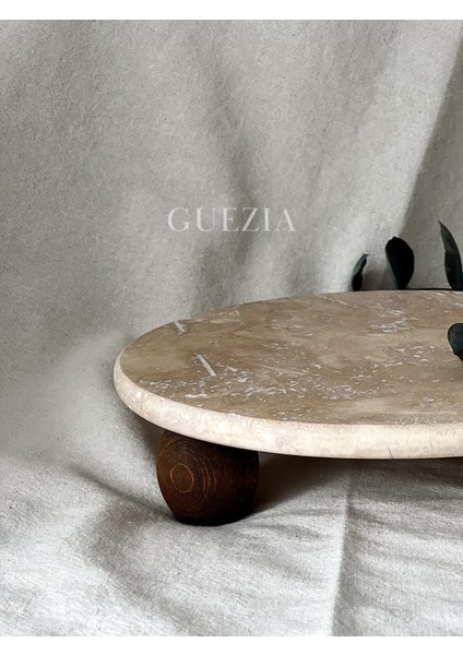 Traverten Mermer Sunumluk / 25 cm