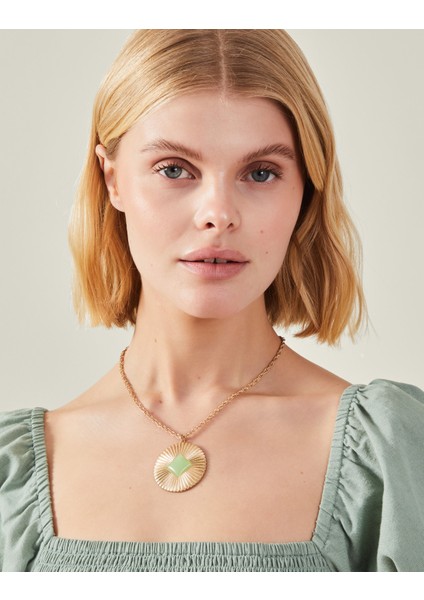 Gem Stone Madalyon Kolye modelleri