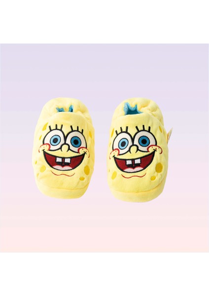 Sünger Bob Kare Pantolon Figürlü Peluş Terlik