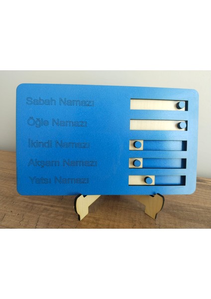 Kaletreewood Çocuklar Için Renkli Ahşap Namaz Takip Panosu, 5 Vakit Sürgülü Takip, Ibadet Alışkanlığı, One Size fiyatları