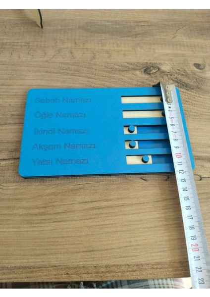 Kaletreewood Çocuklar Için Renkli Ahşap Namaz Takip Panosu, 5 Vakit Sürgülü Takip, Ibadet Alışkanlığı, One Size indirimleri