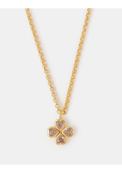 Z Yonca Kolye Altın Kaplama