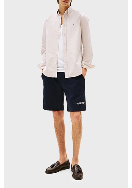 % 100 Pamuk Regular Fit Uzun Kollu Logolu Gömlek Erkek Gömlek MW0MW35774 Rbc fiyatları