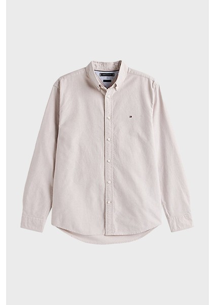 % 100 Pamuk Regular Fit Uzun Kollu Logolu Gömlek Erkek Gömlek MW0MW35774 Rbc indirimleri