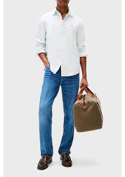 % 100 Pamuk Regular Fit Çizgili Gömlek Erkek Gömlek MW0MW36238 0cf