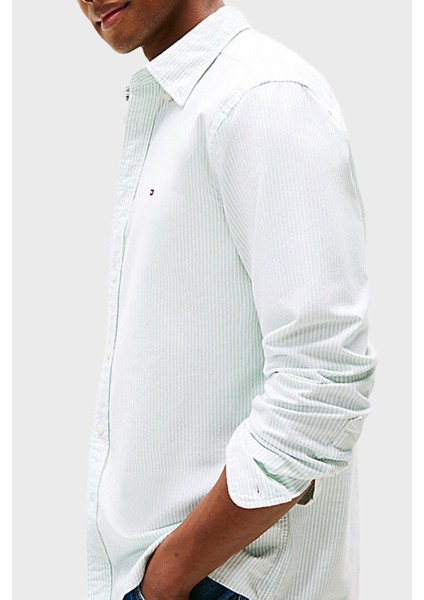 % 100 Pamuk Regular Fit Çizgili Gömlek Erkek Gömlek MW0MW36238 0cf modelleri