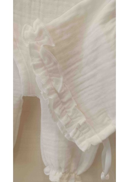 Fırfırlı Kruvaze Alt Üst Müslin Bebek Takımı Hastane Çıkışı fiyatları