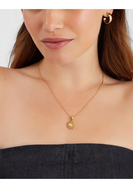 Z Güneş Opal Kolye Altın Kaplama modelleri