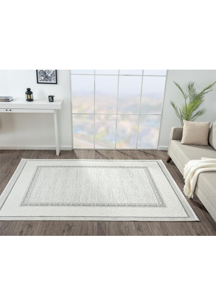 Nexus NX006A Gri Halı Modern Desenli Antialerjik Pamuk Taban Salon Halısı Yatak Odası Mutfak Koridor indirimleri