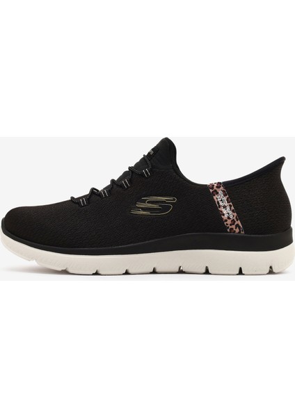 Summits Leopard Chic Kadın Siyah Spor Ayakkabı 150275TK Bkmt