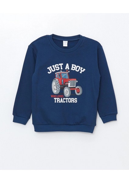 Lcw Kids Indigo Bisiklet Yaka Uzun Kollu Erkek Bebek Sweatshirt ve Eşofman Alt 2'li Takım fiyatları
