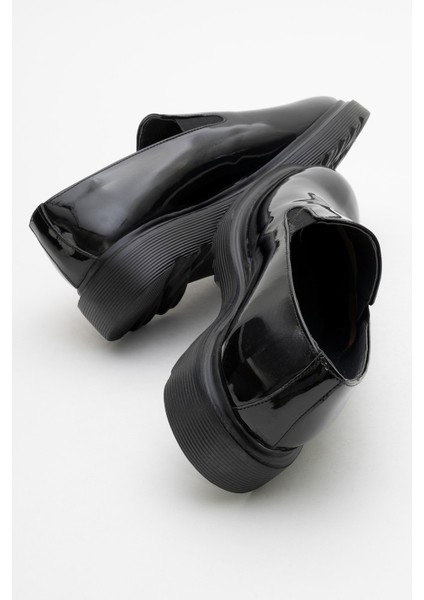 Erkek Klasik Kalın Tabanlı Abiye Rugan Ayakkabı indirimleri