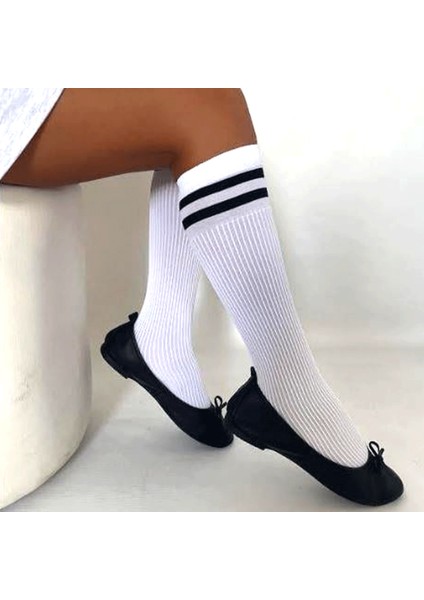 Çocuk Çizgili Dizaltı Çorap Mira