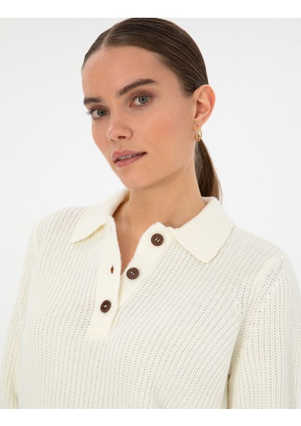 Kadın Bej Regular Fit Kazak 50316328-VR011 fiyatları