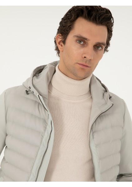 Erkek Taş Kapüşonlu Ince Kapitone Mont 50292323-VR049 fiyatları