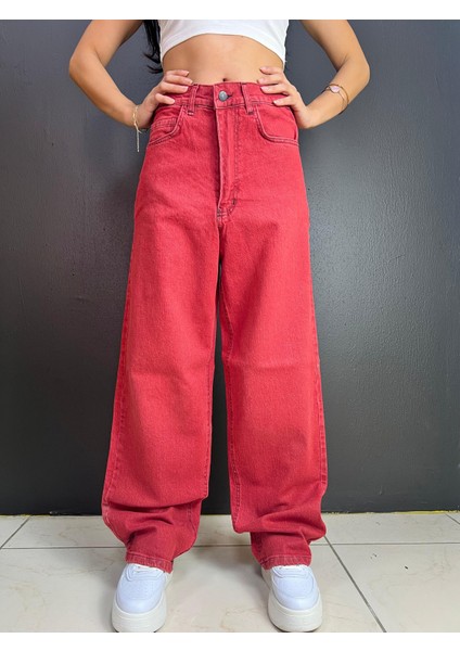 Vintage Eskitme Yıkama Unisex Baggy Jean Pantolon