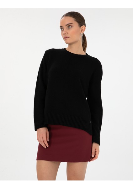 Kadın Siyah Comfort Fit Kazak 50316310-VR046 modelleri