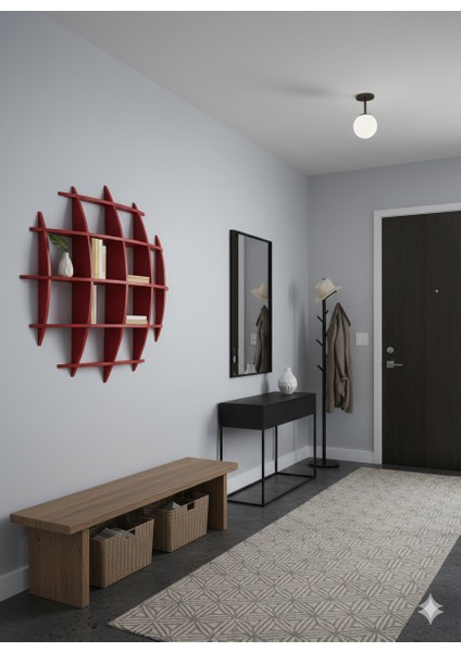 Dekoratif Izgara Duvar Rafı 4x4 Göz – Kavisli Tasarım (Renk Seçenekli) fiyatları