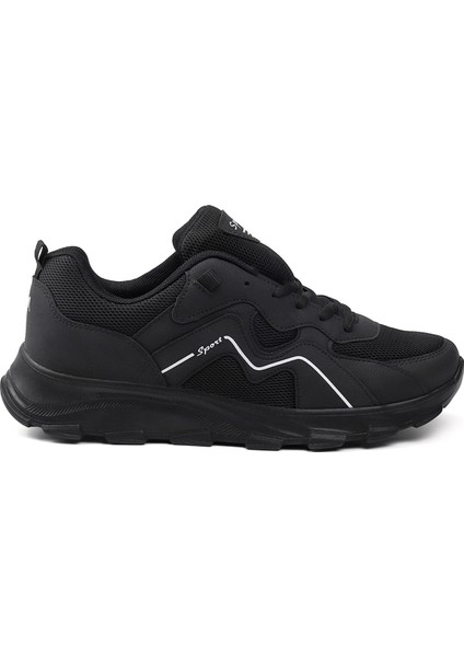 Erkek Siyah Spor Ayakkabı Rahat Günlük Sneaker Yürüyüş Koşu Hafif Taban Bağcıklı modelleri