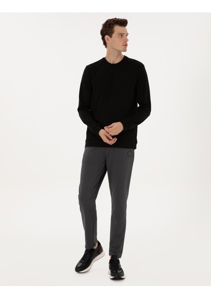 Erkek Antrasit Slim Fit 3 Iplik Düz Paça Eşofman Altı 50317670-VR006 modelleri