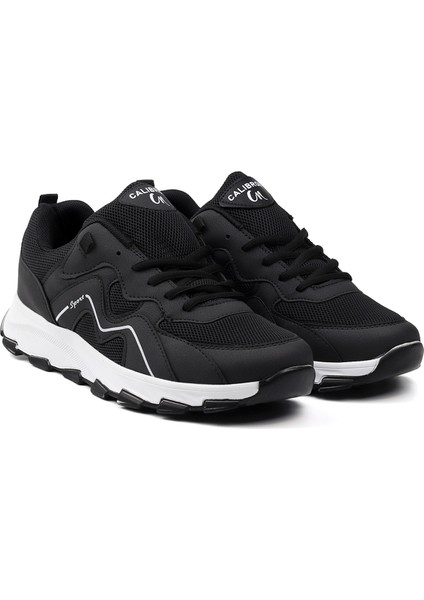 Erkek Siyah Beyaz Spor Ayakkabı Rahat Günlük Sneaker Yürüyüş Koşu Hafif Taban Bağcıklı