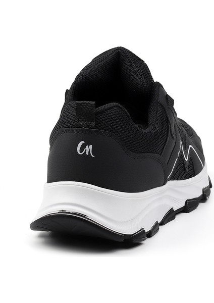 Erkek Siyah Beyaz Spor Ayakkabı Rahat Günlük Sneaker Yürüyüş Koşu Hafif Taban Bağcıklı indirimleri