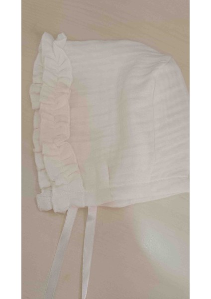 Fırfırlı Bebek Şapka / Müslin Bebek Şapka